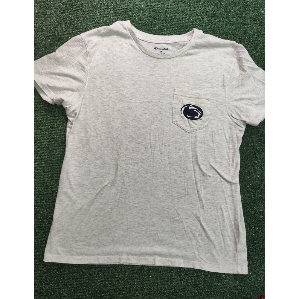 Champion Penn State Men's Grey Pocket Tee Shirt Size Medium